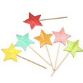 Colorful Stars Cupcake & Cake Topper Picks, Cocktail Picks, Party